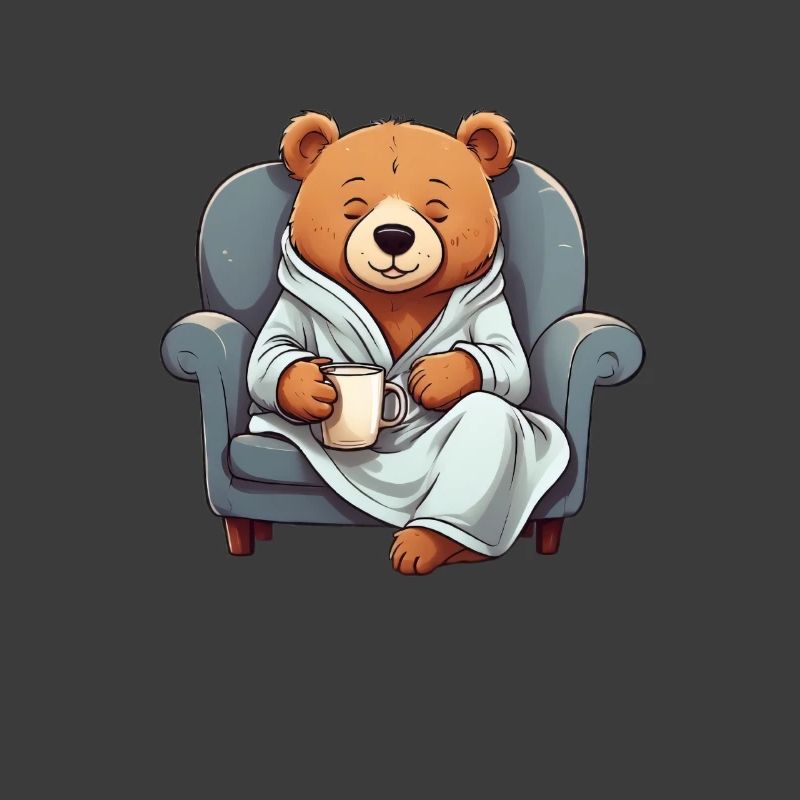 Kuschelbär im Morgenmantel