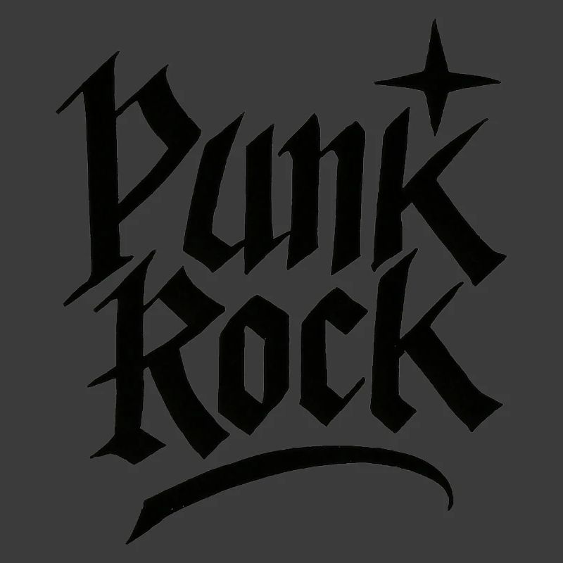 Punk Rock Gothic Schriftzug