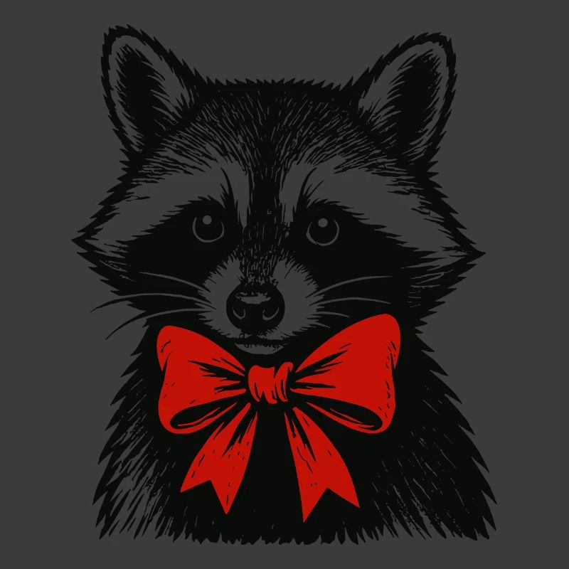 Weihnachts Waschbär mit Schleife