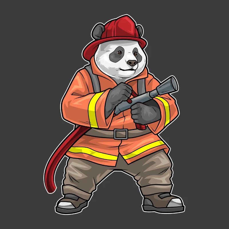 Panda Firefighter Fire Hose Fire Hose Fire Brigade