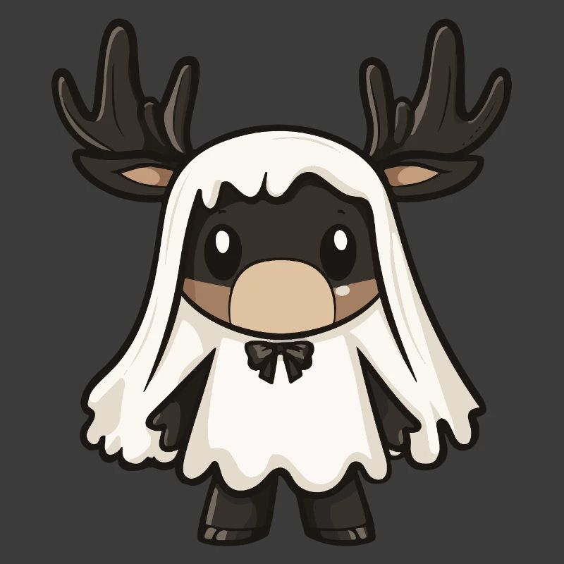 Moose Halloween Ghost
