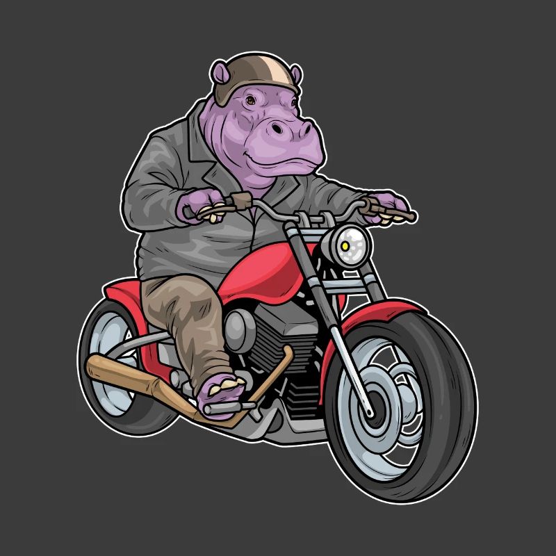 Nilpferd Motorrad