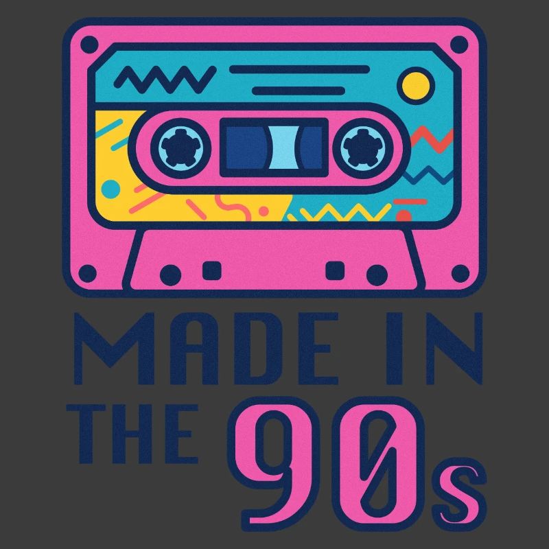Neon 90er Kassette Design