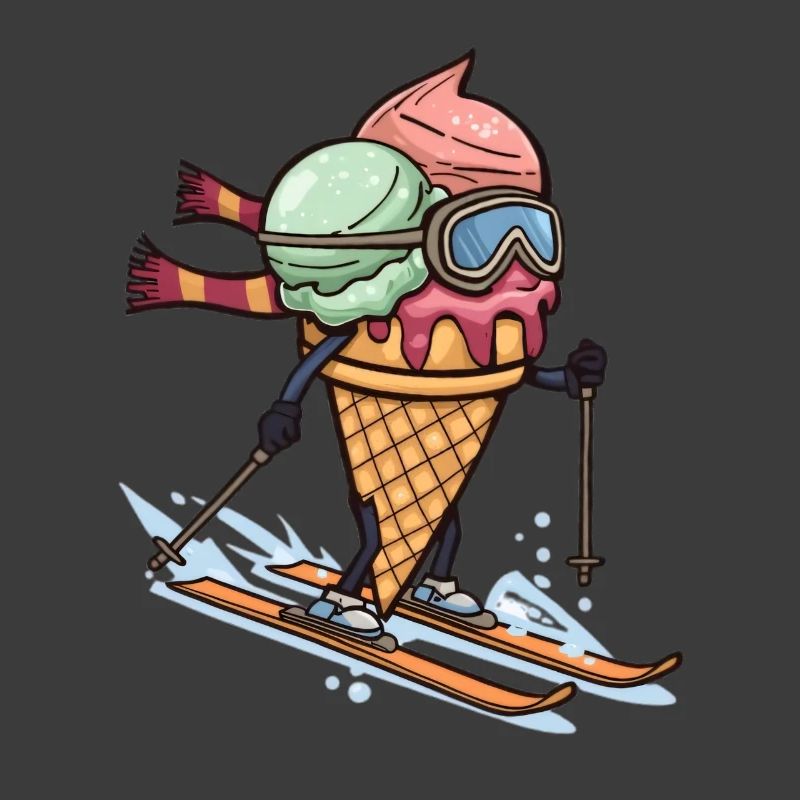 Eiscreme Skifahrer Abenteuer