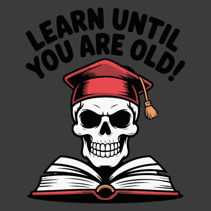 Learn Until You Are Old Skull