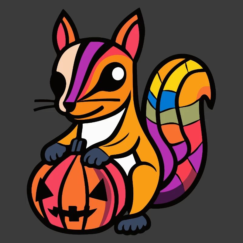 Eichhörnchen Halloween Zombie