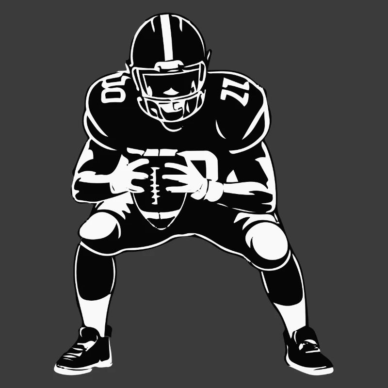 Monochrome Gridiron-Haltung