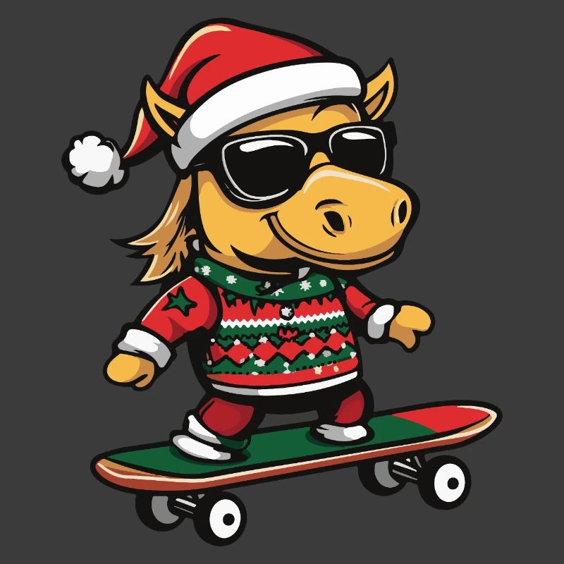 Pferd Weihnachten Lustig