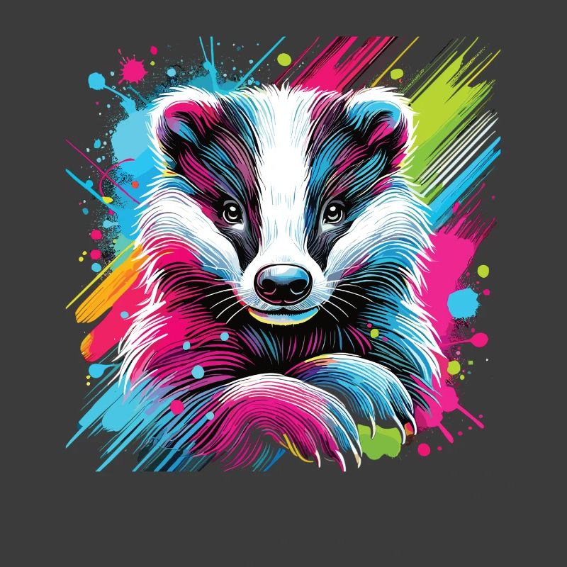 Neon Dachs Splash Kunst