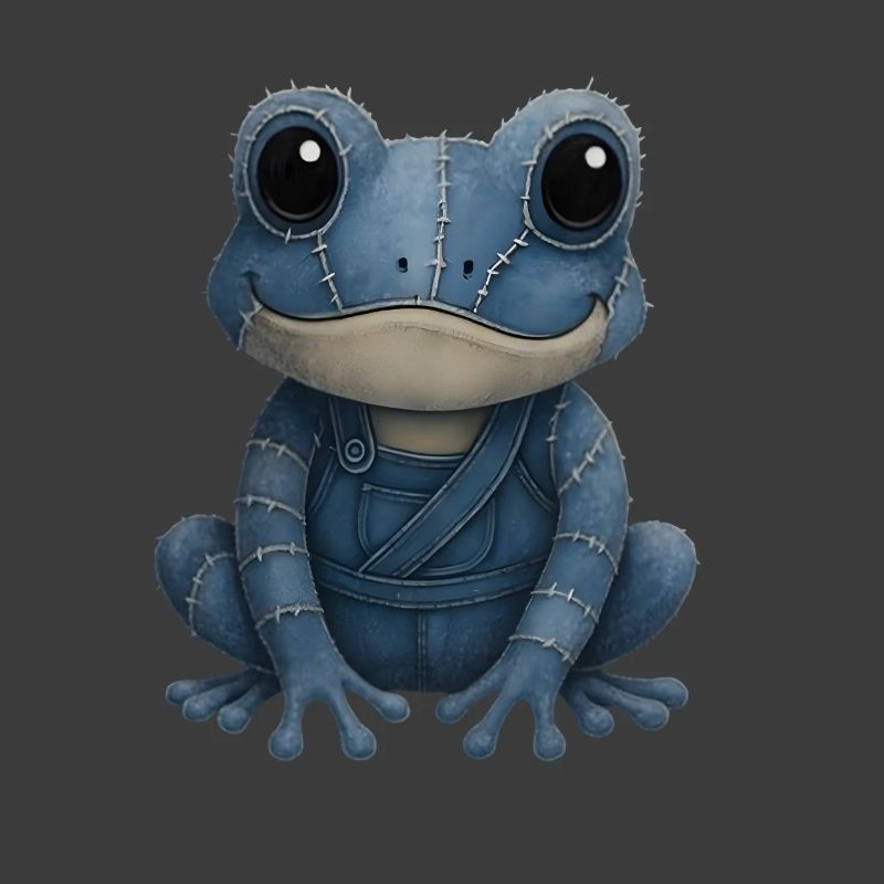 Denim Patchwork Grenouille