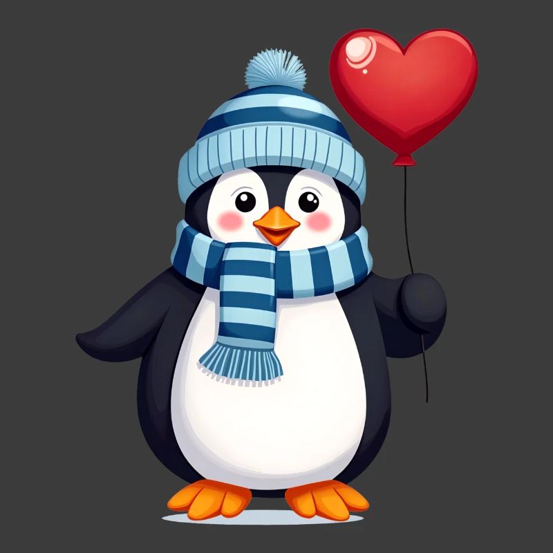 Süßer Pinguin mit Ballon