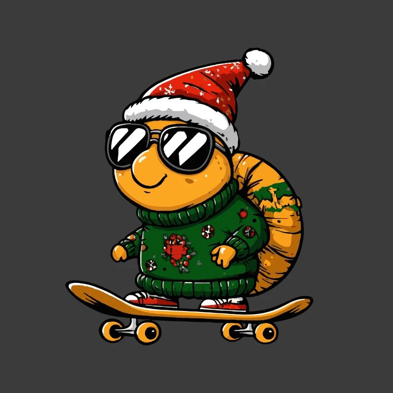 Escargot Noël Drôle