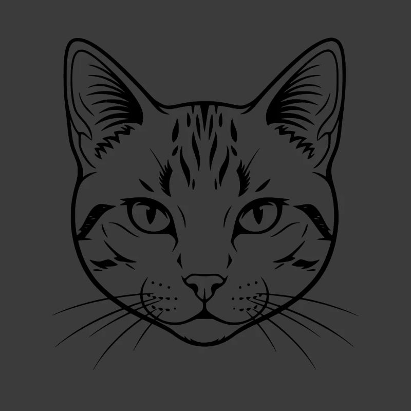Minimalistischer Katzenkopf