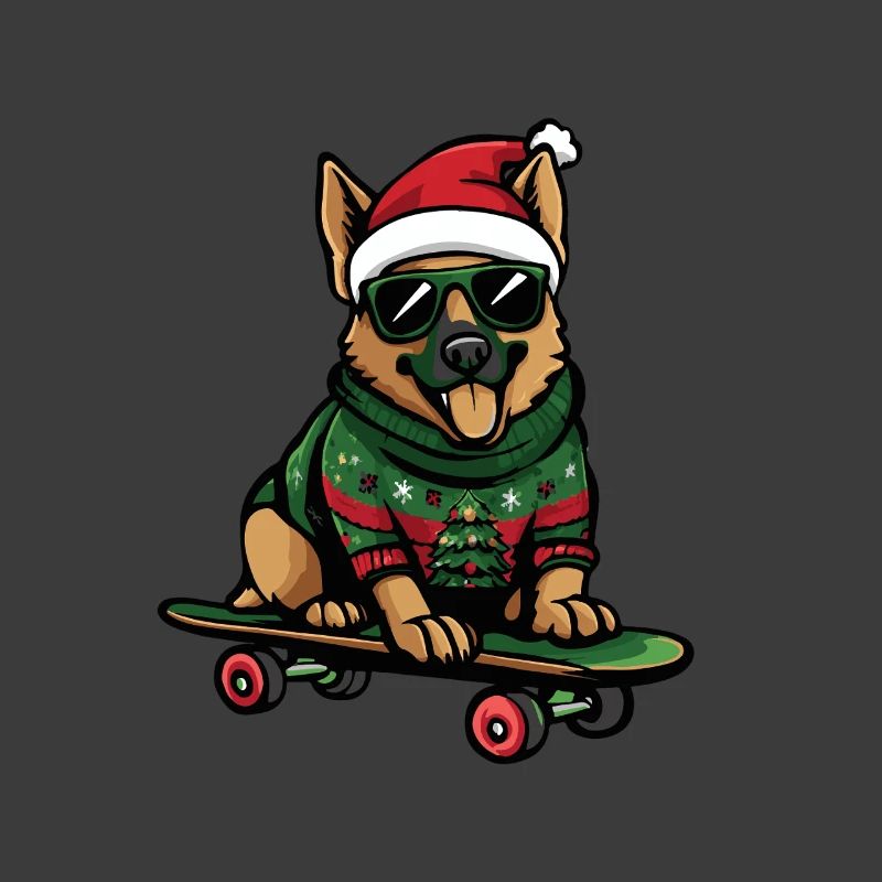 Schäferhund Weihnachten Lustig