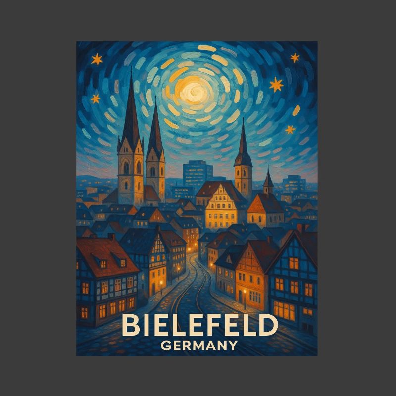Bielefeld Nachtpanorama Skyline