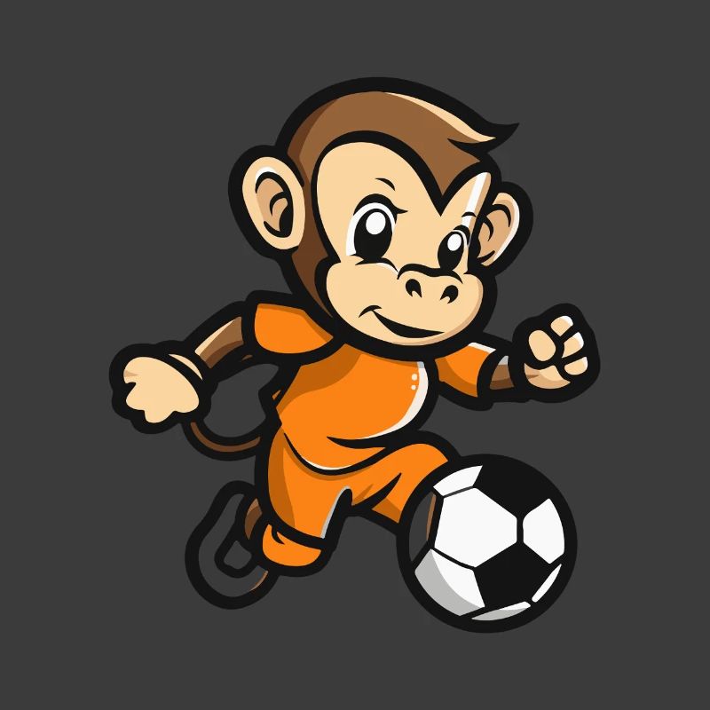 Affe Comic Fußball