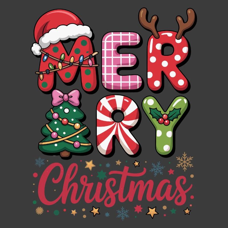 Fröhliche Weihnachtsbuchstaben