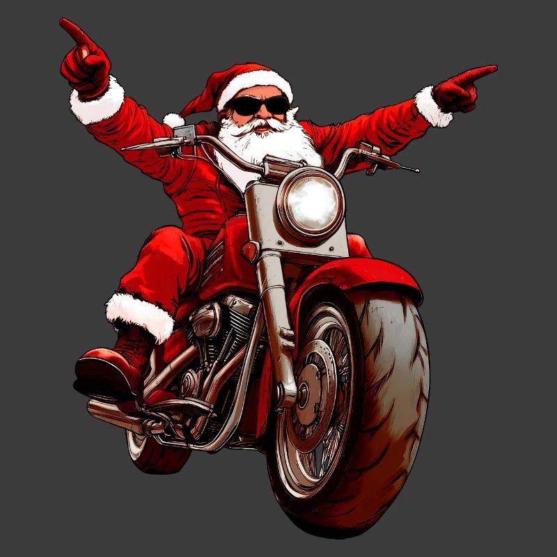 Weihnachten Motorradfahrer