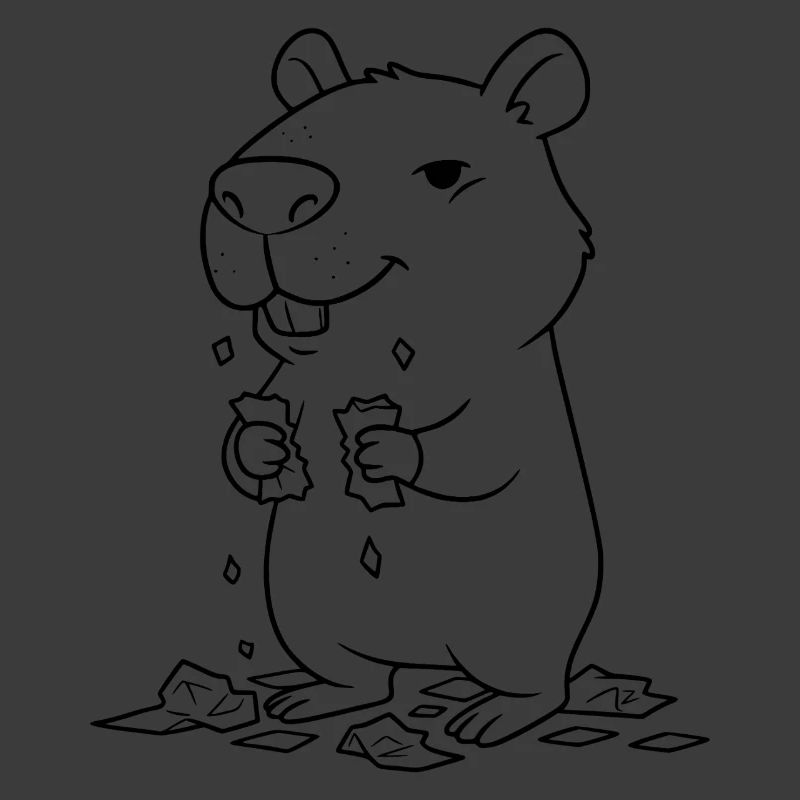 Capybara eats homework