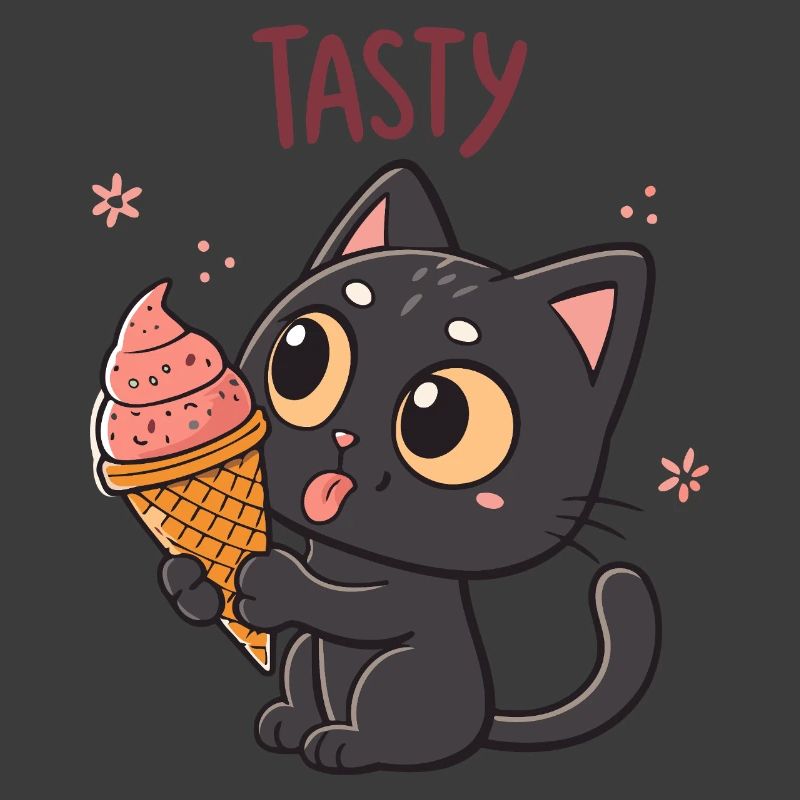 Gourmet-Katze und Eiscreme