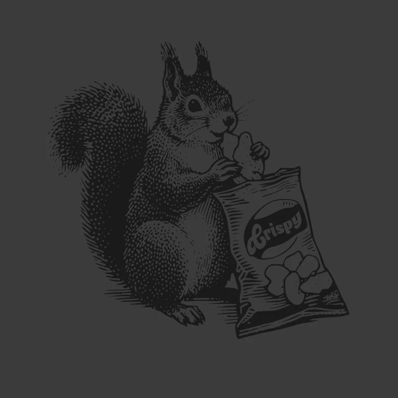 Eichhornchen mit Chips