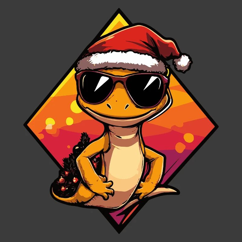 Gecko Lizard Santa Look