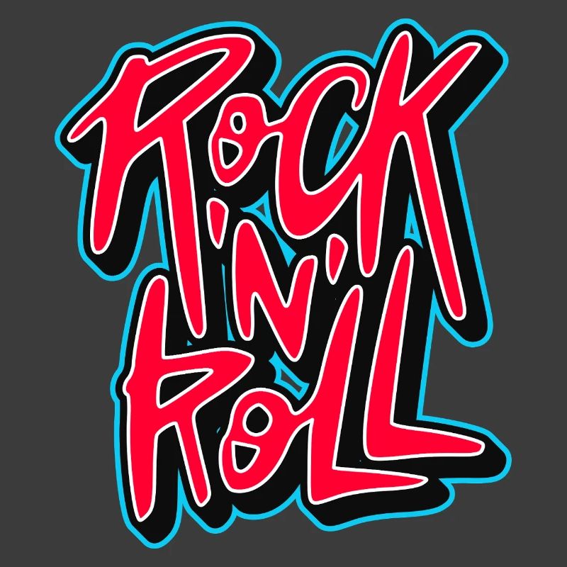 Neon-Rock'n'Roll-Typografie