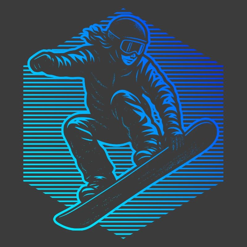 Neon Snowboarder Stripes