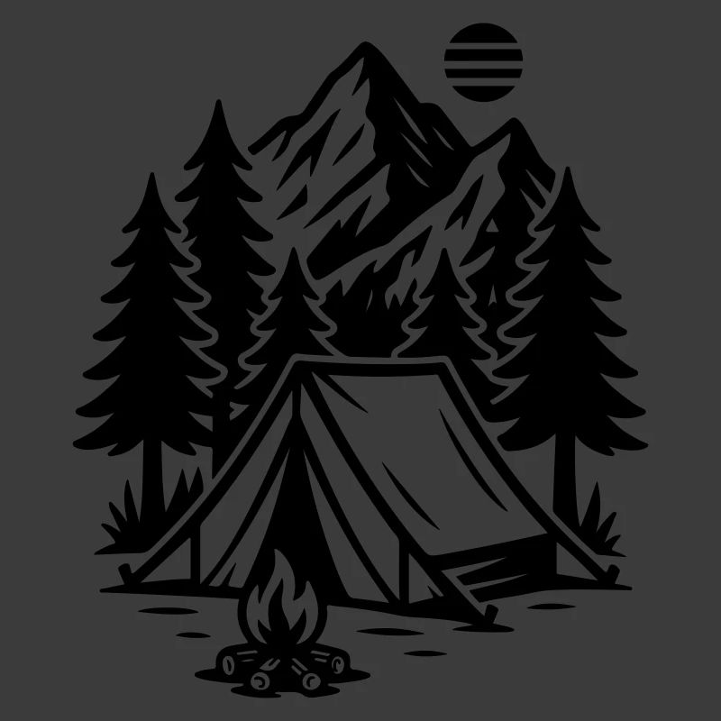 Camping Tent Mountains Forest