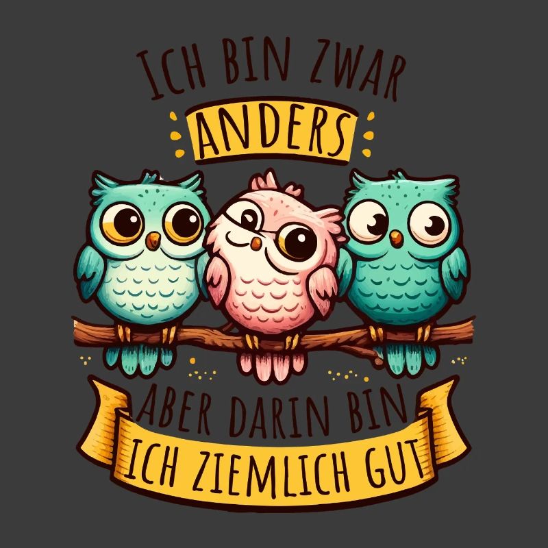 Anderssein – Eulen mit Spruch & Persönlichkeit
