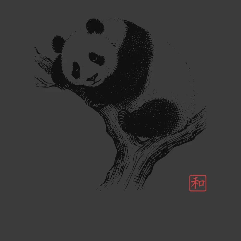 Sleeping Panda Zen Art