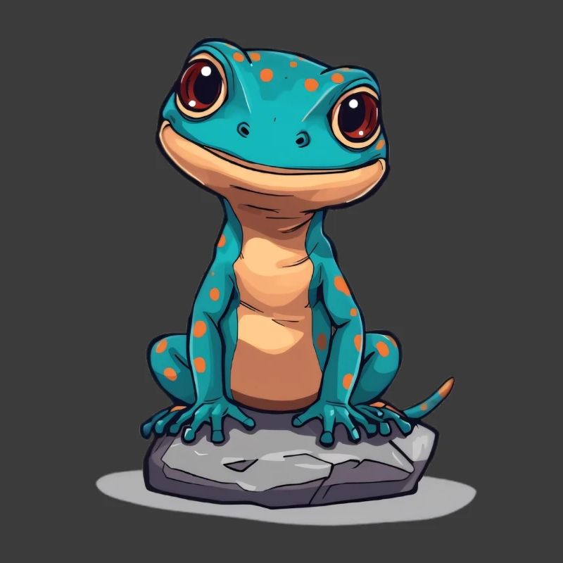 Cute Gecko on a Stone