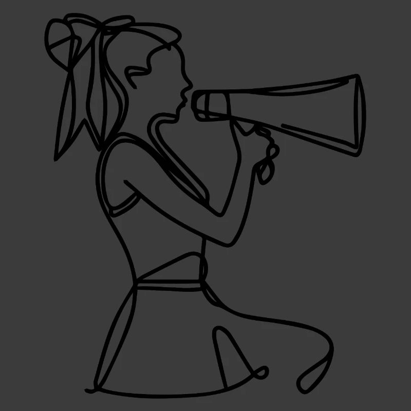 Cheerleaderin Zeichnung