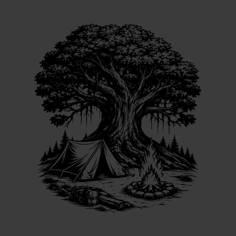 Camping Zelt Wald Baum