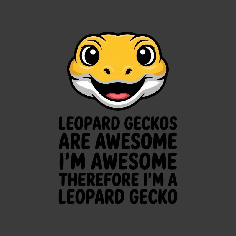 Leopardgekko-Cartoon-Lächeln