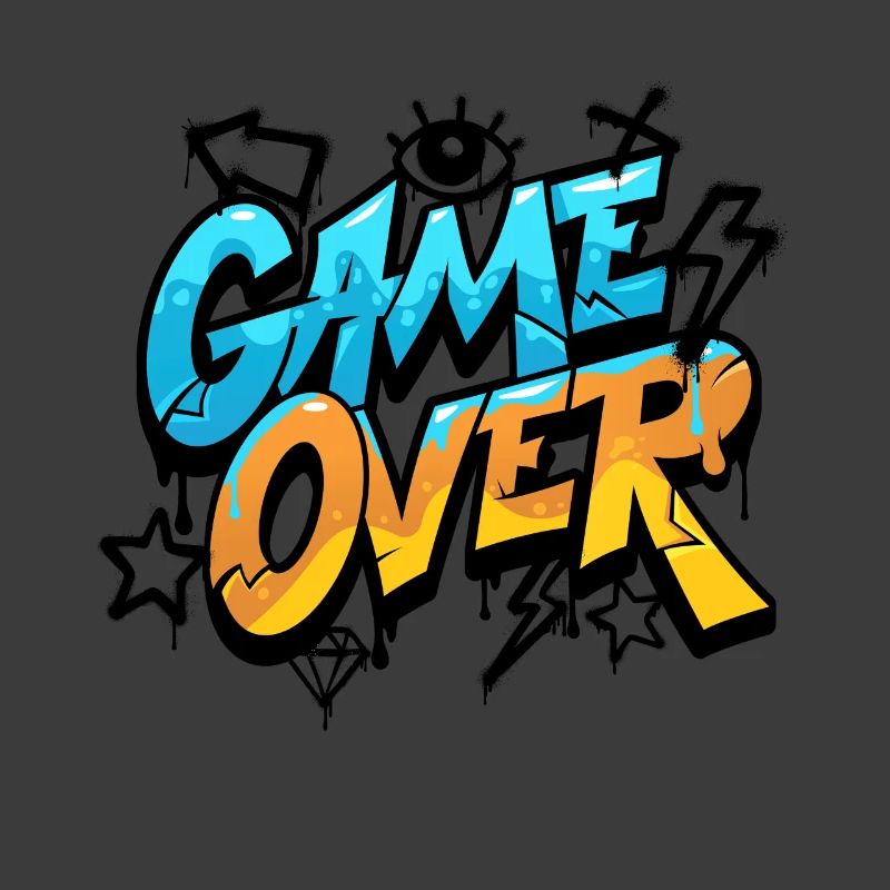 Game Over Graffiti Neon