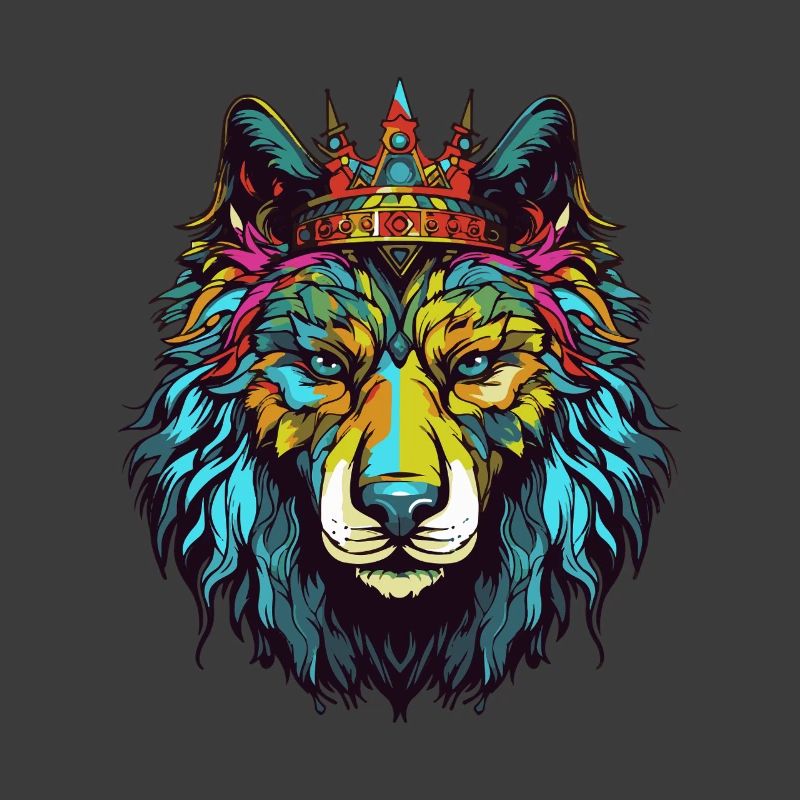 Wolf Comic Krone