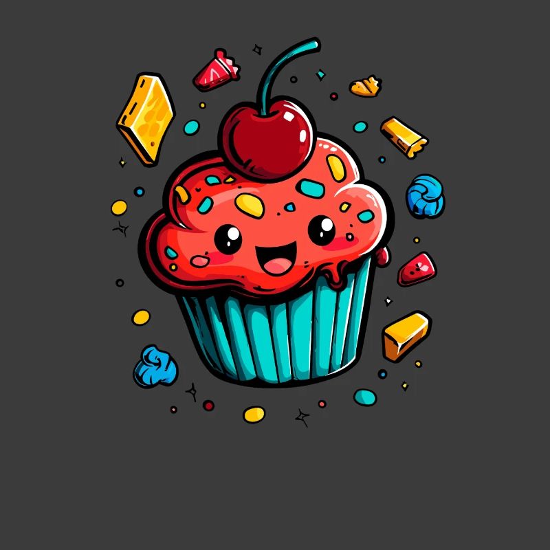 Kawaii Cupcake Kirschglasur