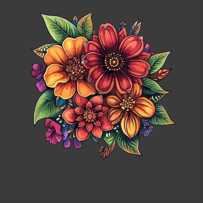 Composition florale colorée