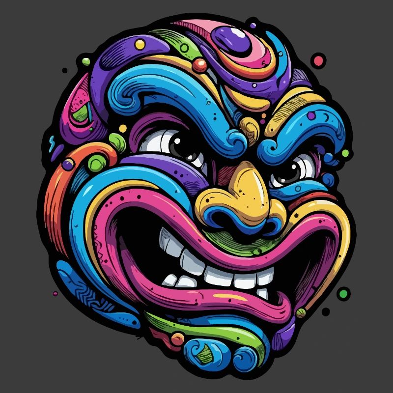 Bunte Gesichtsmasken-Kunst