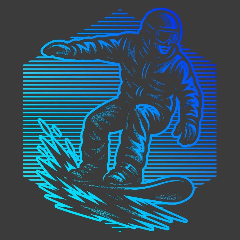 Conception vintage de snowboard pour snowboard