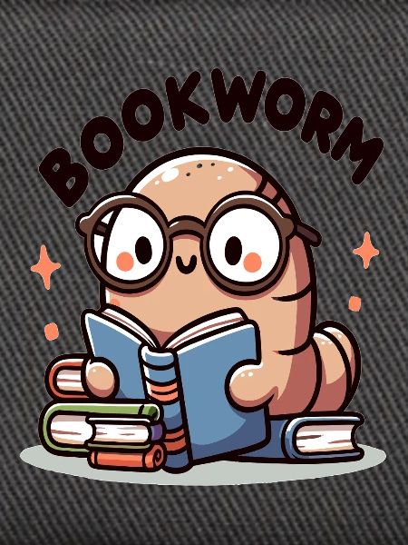 Brillenbuchwurm beim Lesen