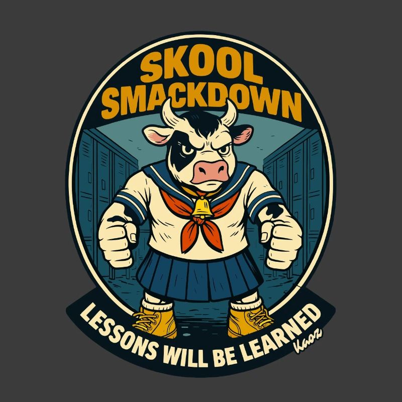 Kuh showdown in Schule 