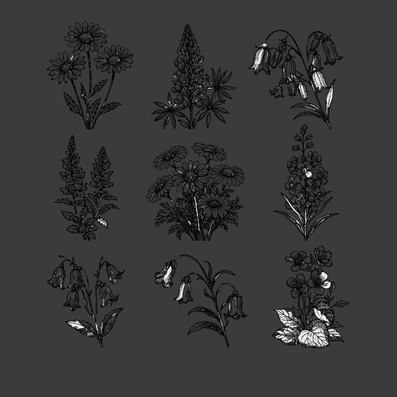 Night Blossom Botanical Pattern
