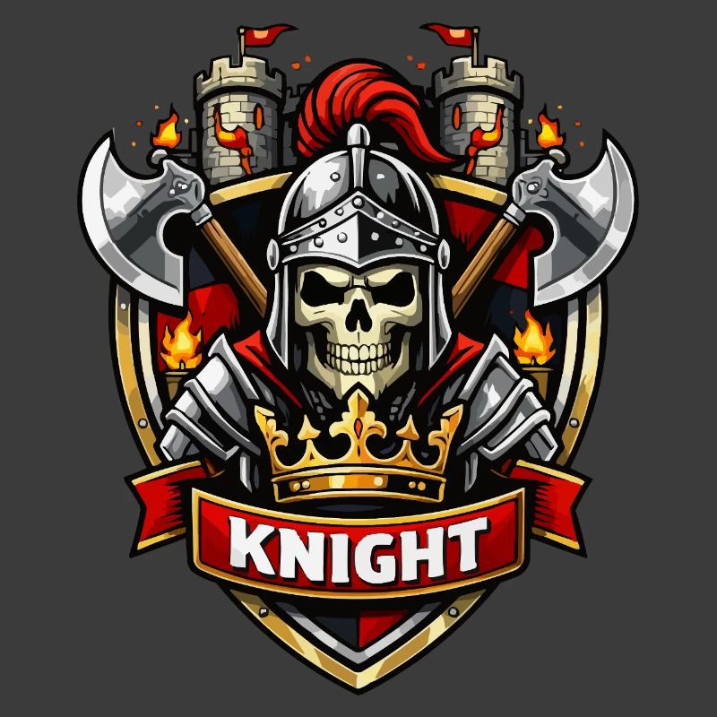 Kreuzritter Schädel Emblem