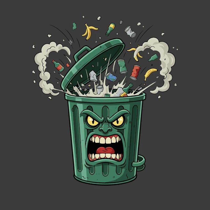Wütender Mülleimer Chaos