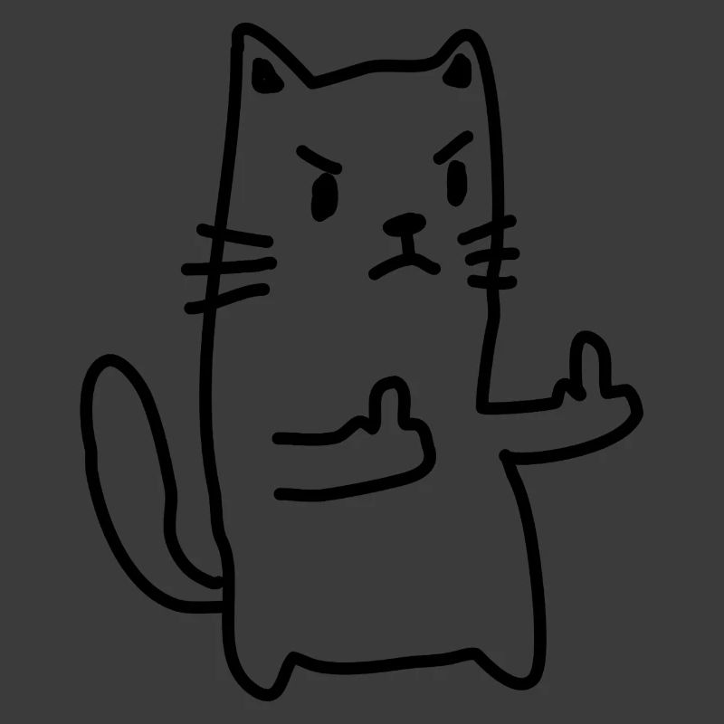 Katze Mittelfinger