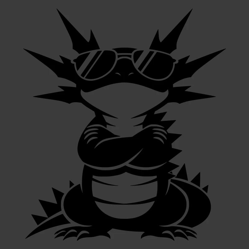 Cooler Axolotl mit Sonnenbrille