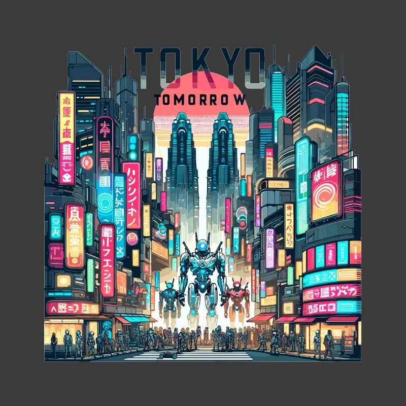 Tokio Neonrobotik Morgen