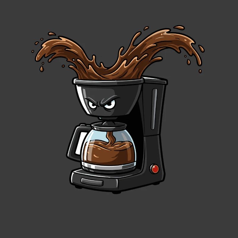 Wütende Kaffeemaschine Splash